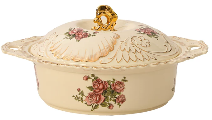 Grand Manor Antique Rose — Lidded Tureen — Rose