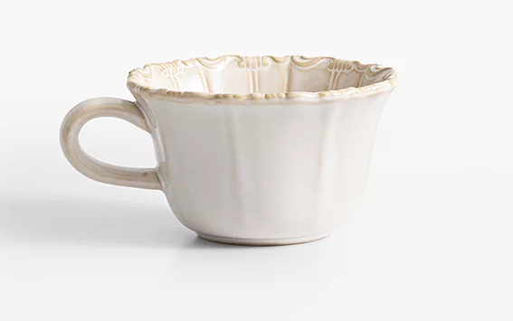 Luxe Minimalist Versailles — Coffee Cup — White and Gold