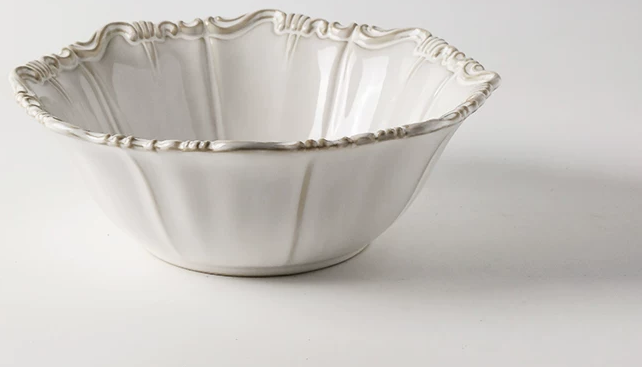 Luxe Minimalist Versailles — Serving Bowl — White and Gold